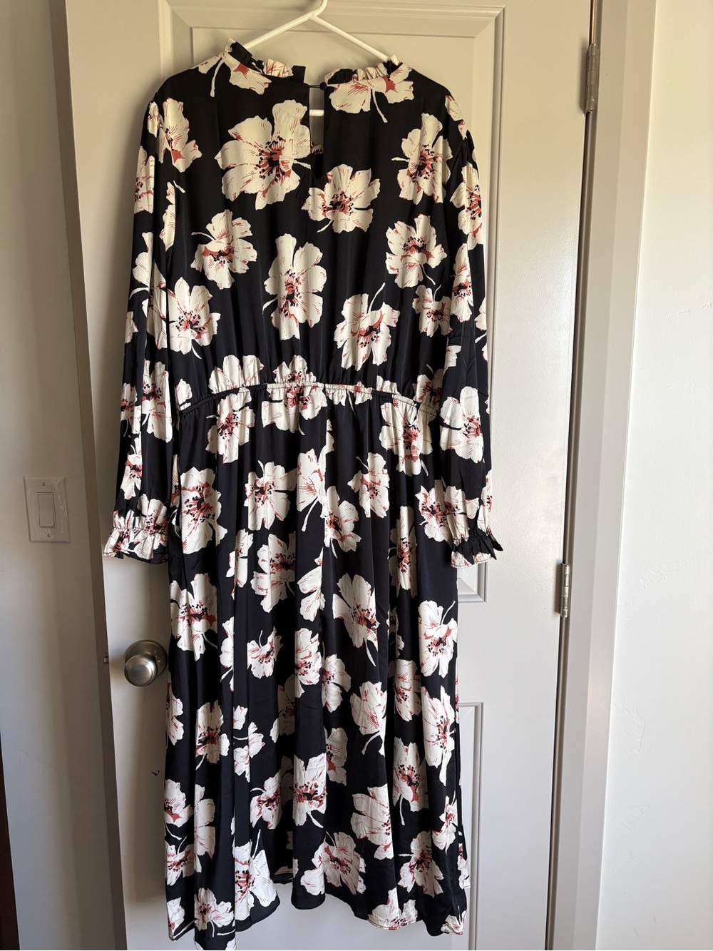 Hayden Black Maxi Dress with White Floral Print